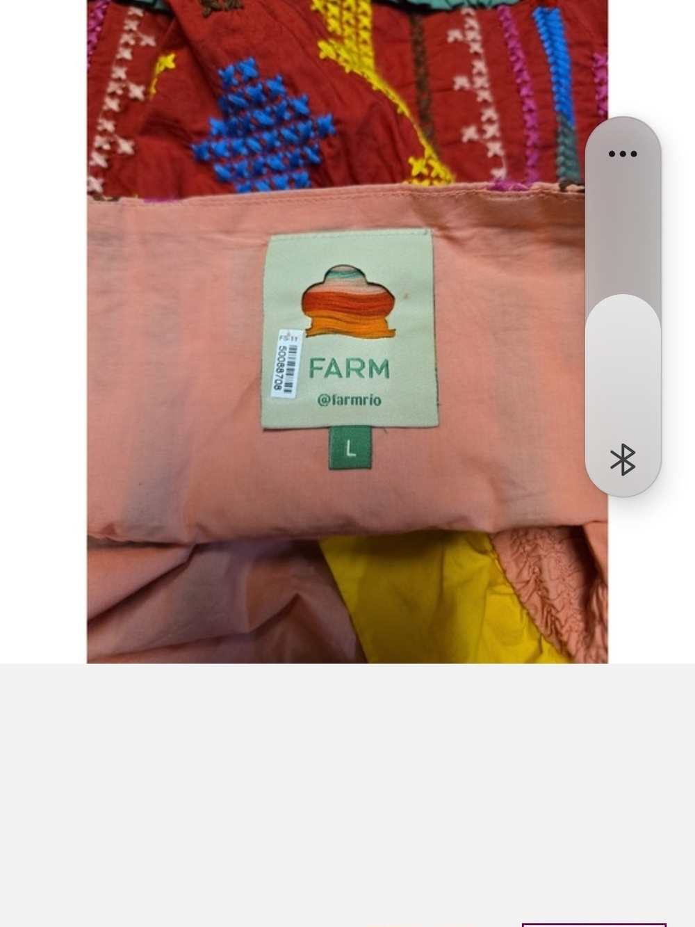 FARM Rio Multicolor Patchwork Mini Dress with Yellow Ruffle Straps - Picture 4 of 4